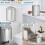 Hanging Kitchen Stainless-Steel Small Trash Can wi 7