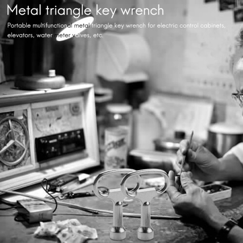 Key slot for bolt Triple-cornered Triangular metal 2