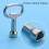 Key slot for bolt Triple-cornered Triangular metal 7