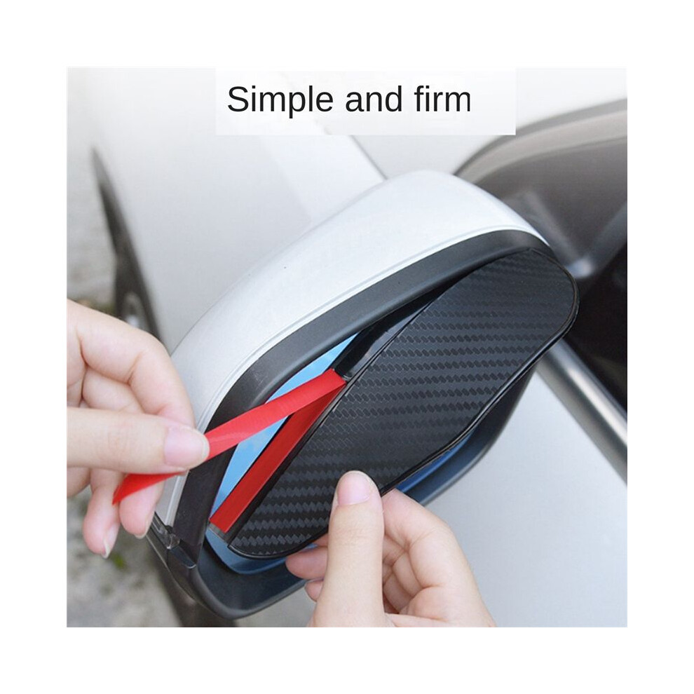 2Pcs Rainbrow Thickened Carbon Fiber Texture Rearv 4851649193969