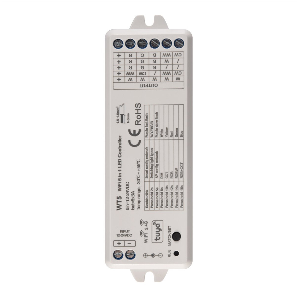 Tuya Led Controller 5 In 1 Dimmer Cct Rgb Rgbw Rgb 4851649174883