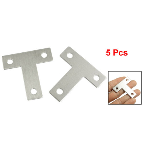 5 Pcs Angle Plate Corner Brace Flat T Shape Repair 2