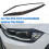 1Pair Front Headlight Eyelids Eyebrow Trim Sticker 6