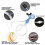 2Pcs Car Ring Angel Eyes LED 60MM White Light Wate 6