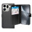 (Black) For OPPO Find X9 Pro Wallet Flip PU Leather Case 4