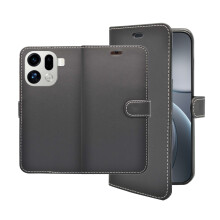 (Black) For OPPO Find X9 Pro Wallet Flip PU Leather Case
