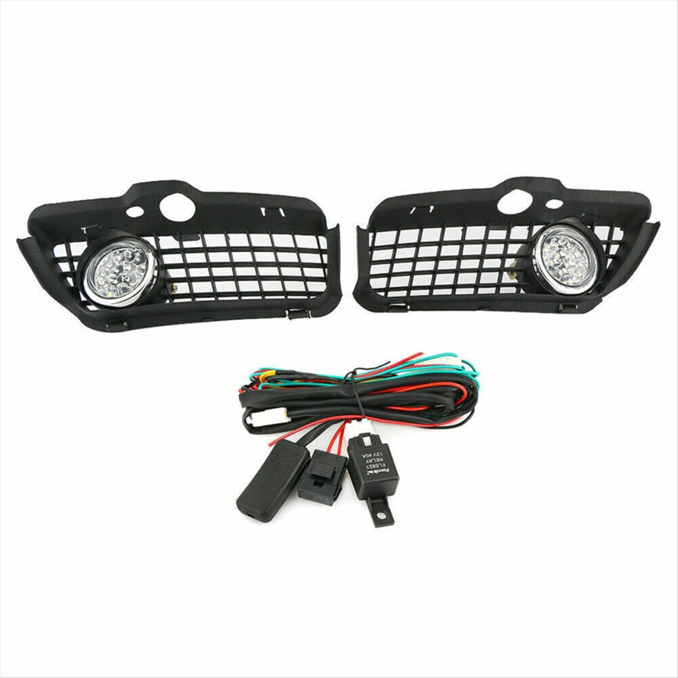 1Pair Car Front Bumper Led Fog Lamp Grille Cover F Light 4852144314279