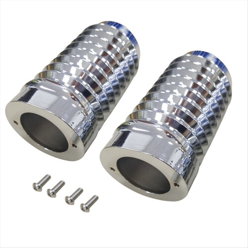 Chrome Retro Fork Boot Slider Covers for Tour Road