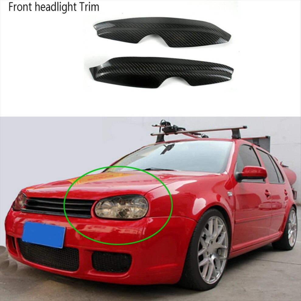 Carbon Fiber Car Headlight Lamp Eyebrow Sticker Fo 4852707589045