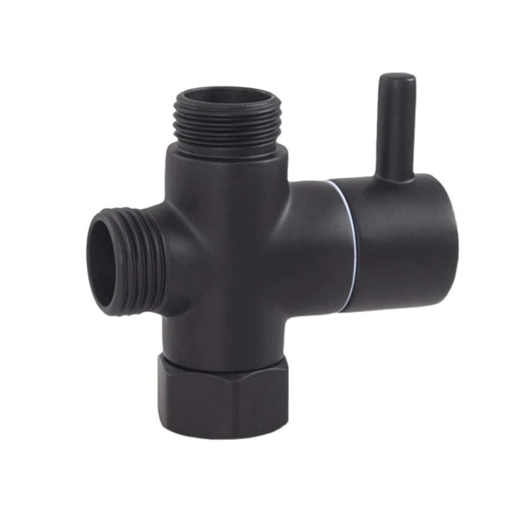 Brass Faucet T Adapter Black G1/2 Inch Bathroom Shower Fittings Water Diverter G3/4 Inch Filling Valve 1 Piece 9105992766185