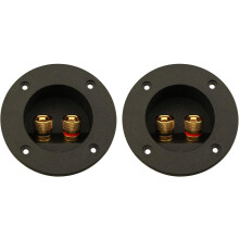 Conectores de subwoofer con contactos chapados en oro, conector de tornillo de terminal de caja de altavoz de 2 vías para estéreo de coche