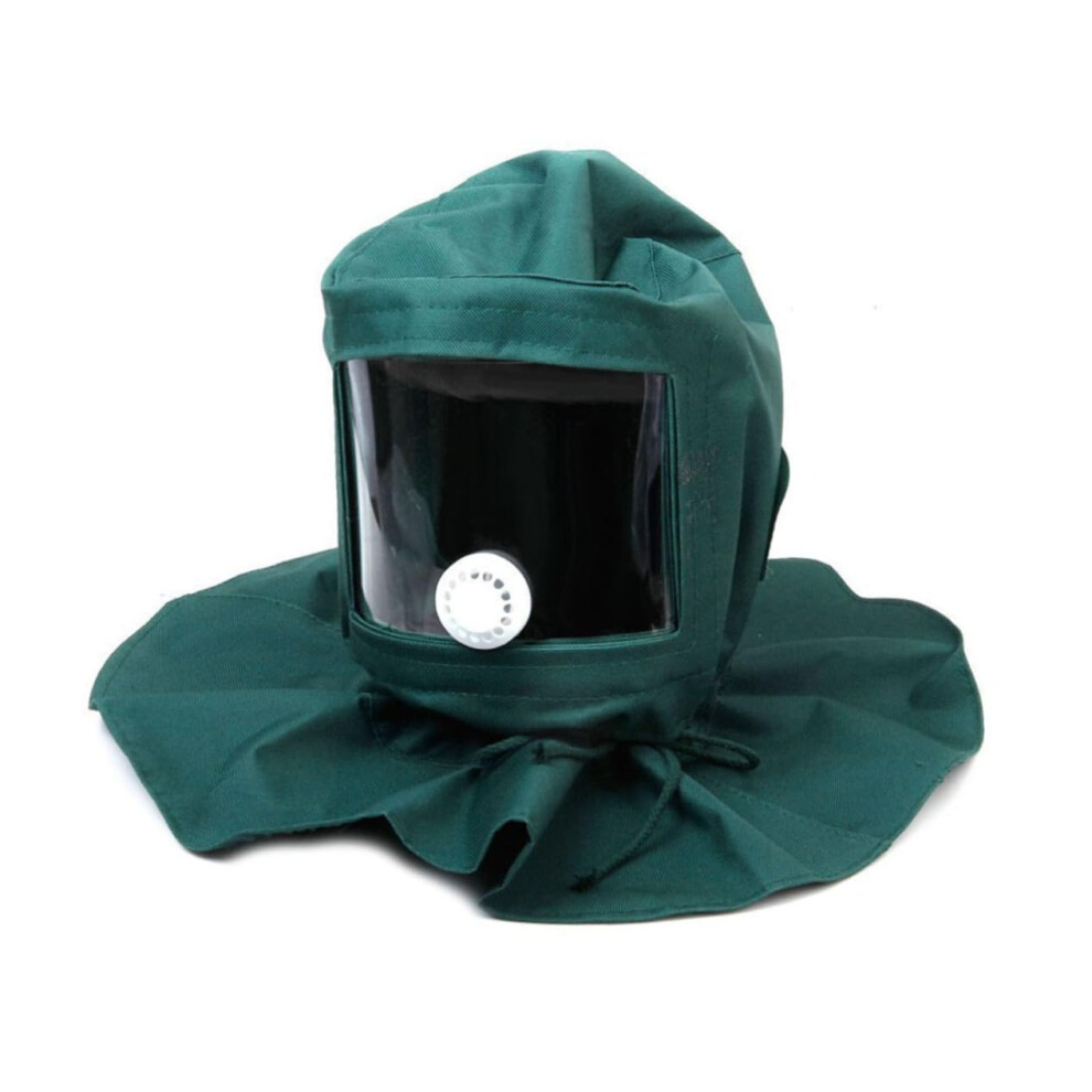 Sandblasting Cap Hood Mask Windproof Dust Protection Green Lightweight Material For Outdoor Sandblasting Tasks 9067246261689