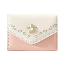 Minimalistisk design i PU-læder med kreditkortholder, sød pung med ID-vindue, bærbar kawaii-pung til kvinder