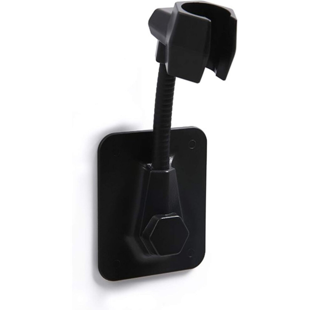 Shower Wand Wall Bracket, 360 Degree Rotatable Angle Adjustable Adhesive Mount For Bathroom Fixtures (Black) 9198585643680