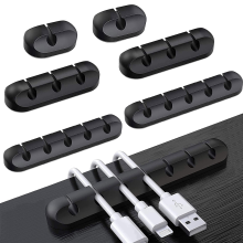 Selbstklebende Haken, Kabelclips aus Silikonmaterial, Lösung für mehr Ordnung am Schreibtisch mit einfacher Installation, Schutzdesign für