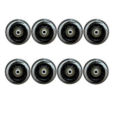 Inline Skate Wheels 82A 64mm70mm Replacement Set With Bearings For Outdoor Indoor Roller Skates Black 8 Pack