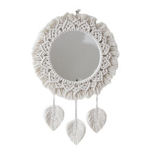Mirrorr Decorative Large Macrames Round Mirrorr Living Room