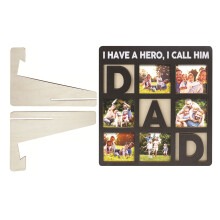 9 Opening Photo Frame Mother Father Birthday 3D Wood-JM01824