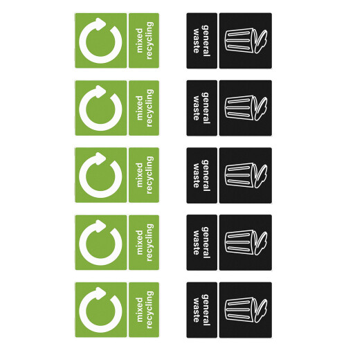 Environment Friendly Recycling Symbol Stickers for Bins