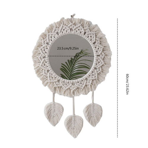 Mirrorr Decorative Large  Macrames Round Mirrorr Living Room 2