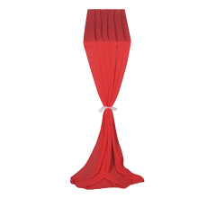 Beautiful Chiffon Table Runner Table Cover for Home Event-Red