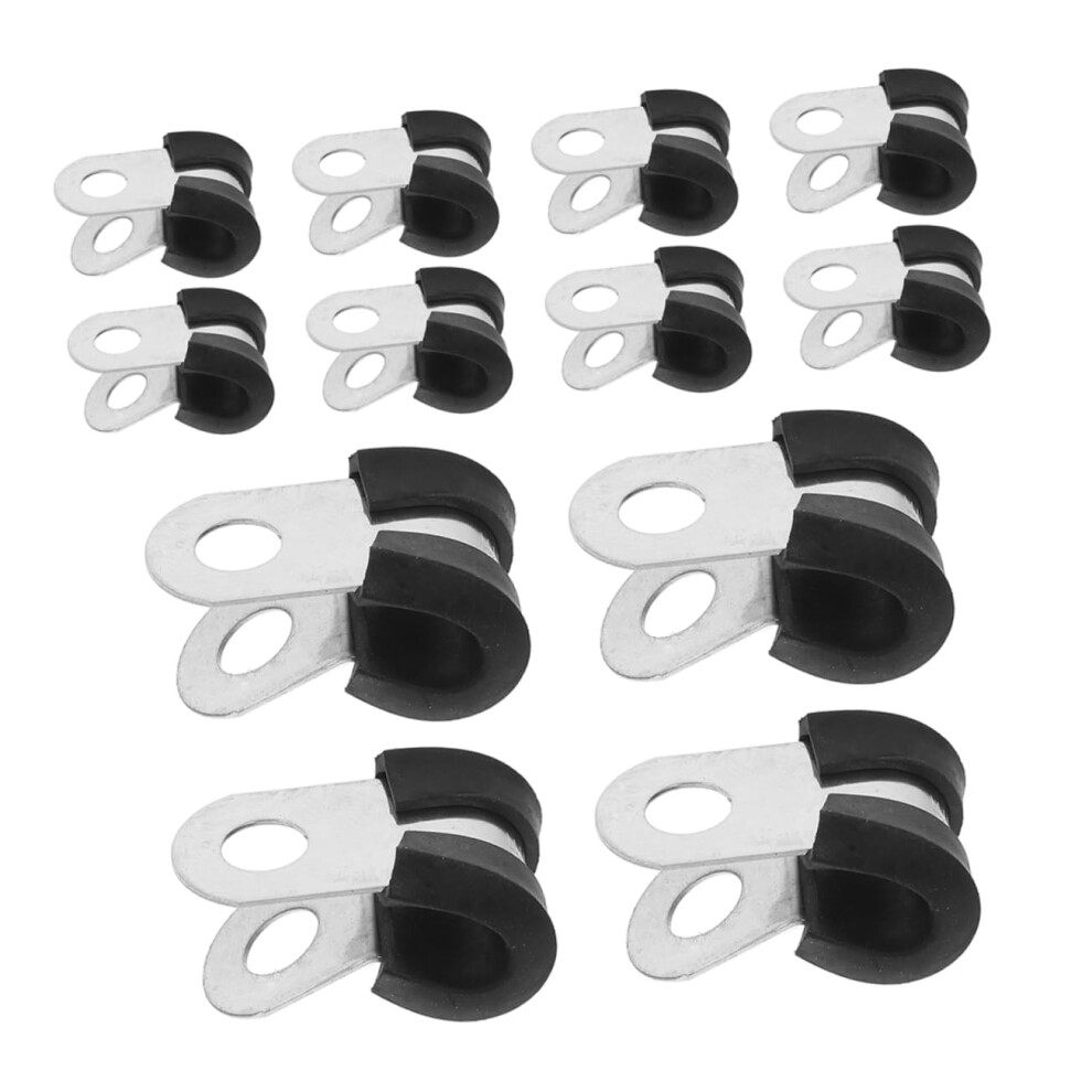 Hose Clips Cable Clamp Cushions Assortment 100Pcs 4.00X3.00x1.50 Cm Insulation 9339159626702
