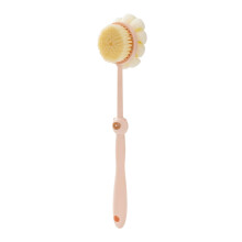 Shower Brush Long Handle Back Brush For Women Teens Adults Double Sided Bath Brush Deep Cleansing Pink Quick Dry