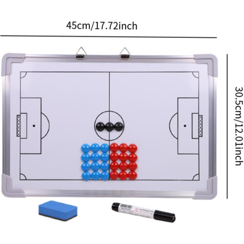 Football Board Soccer Coaching Training Board, Auxiliary Training Tool, Smooth Surface, Erasable, Includes Marker Pen 2