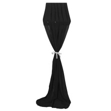 Simple and Charm Chiffon Table Runner Table Cloth Table-Black