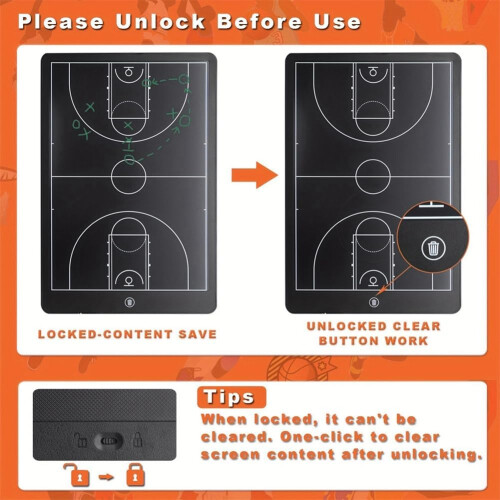 Electronic Coaching Board 16 LCD Screen Strategy Marking Board With Lock Function For Basketball Vertical 1