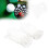 6 Stück Billardtaschen, weißes Nylon, 7,2 cm 12