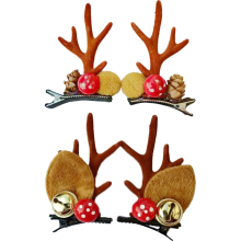 Acessórios de Natal para Cabelo, Presilha de Cabelo com Orelhas de Chifre de Rena, Visual Festivo, Leve e Confortável, Enfeite de Cabeça para