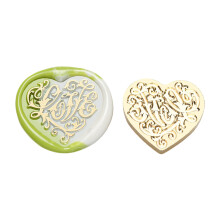 Messing hoofd zegellak stempel hart serie lakzegel- Diepe liefde