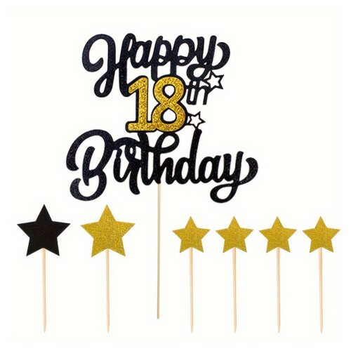 Διακοσμητικό για τούρτα γενεθλίων Happy18th, διακοσμητικά για κεντρικά διακοσμητικά