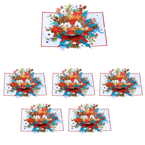 Delicate 3D Flower Greeting Card Handmade Foldable-1 set 2