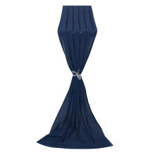 Chemin de Table en mousseline de soie, décorations-Bleu marine