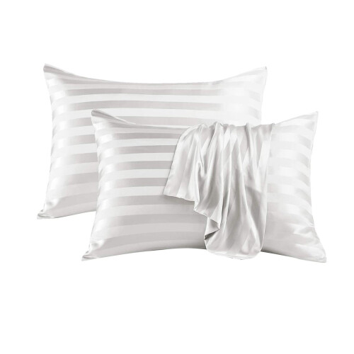 2Pack Pillowcases Color Striped Polyester Pillow-Q size 2