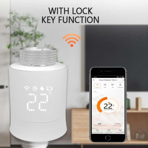 Zigbee Temperature Control Valve, 1C Precision, Auto Modes And Window Detection For Energy Saving Heating 1