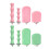 4 Pack Bird Grinding Natural Bird Perch Stand Parrots-Pink 3