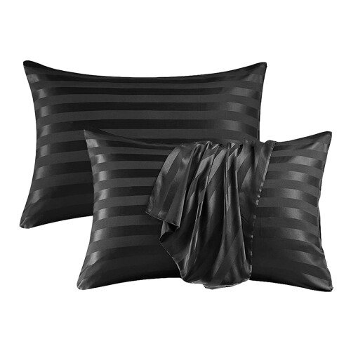 Taies d'oreiller en Polyester doux à rayures-K taille 5