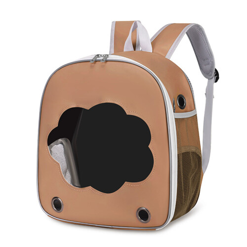 Breathable and Secure Cats Carrying Backpack with-Brown