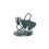 Iron Ginkgos Leaf Candle Holder Pillar-Black Type H 1
