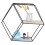 Ράφια κηρήθρας από ξύλο μάνγκο για ράφι επίδειξης, πλωτό ράφι αποθήκευσης τοίχου 5