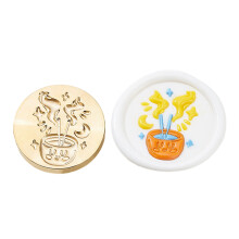 Yoga Series Wax Seal Stamp Heart Sealing Wax Stamp for-cute cup