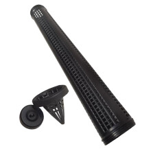 Extended Eel Fishing Cage Trap  Spiral Opening, Black Plastic, Reusable Minnow Trap for Bait Fish, Crab and Shrimp