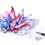 Cartes d'anniversaire de vacances à thème floral 3D, pour 6