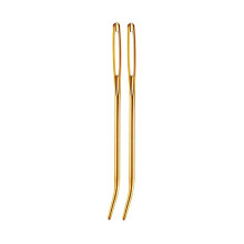 20 Pcs/Set Sewing Needle Curved Needle with Large Eye-Gold