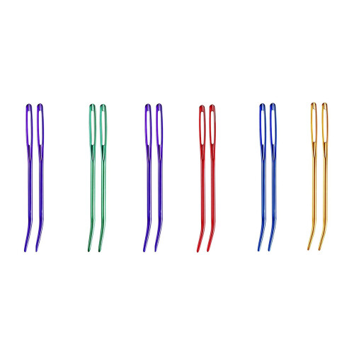 20 Pcs/Set Sewing Needle Curved Needle with Large Eye-Gold 1