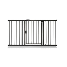 (Negro mate, 139.8cm - 146.8cm) Safetots Puerta de Seguridad Autoajustable con Cierre Automático