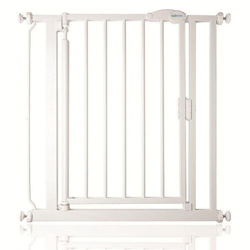 Safetots (Blanco, 75cm - 82cm) Safetots Puerta de Seguridad Autoajustable con Cierre Automático